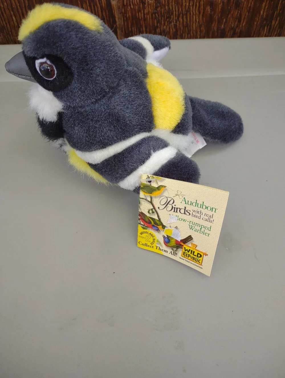 Wild Republic Audubon Series Yellow-rumped Warbler Soft Bird Sound Singing Toy - Picture 3 of 4